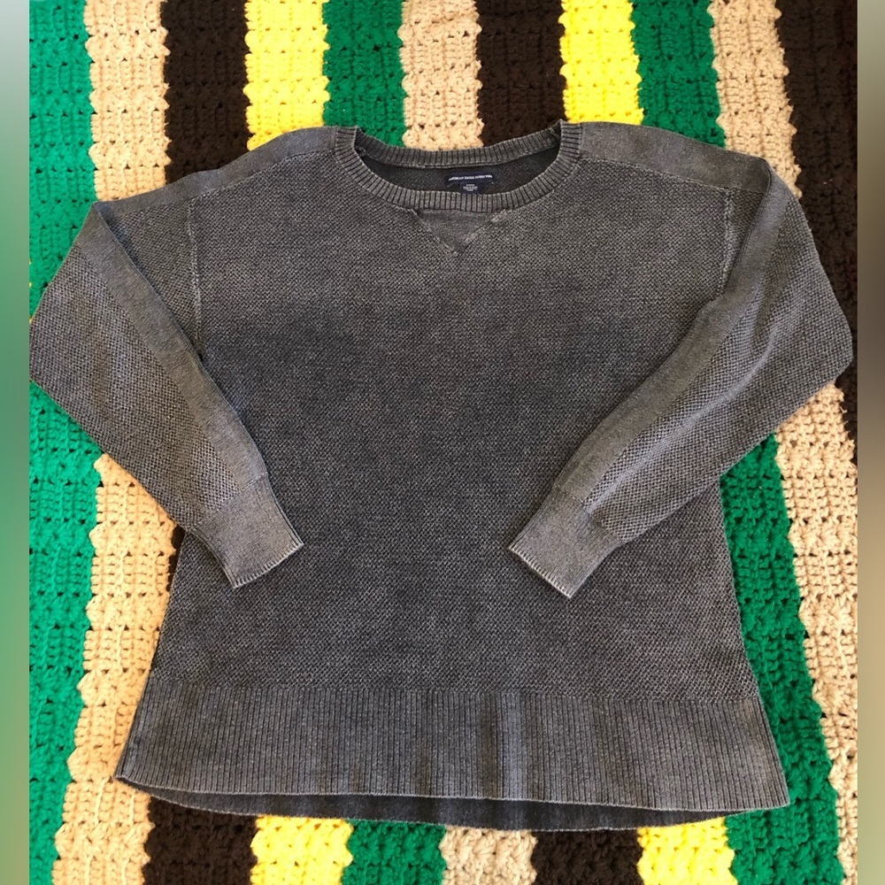 American eagle outfitters Gray acid faded cotton sweater women M
